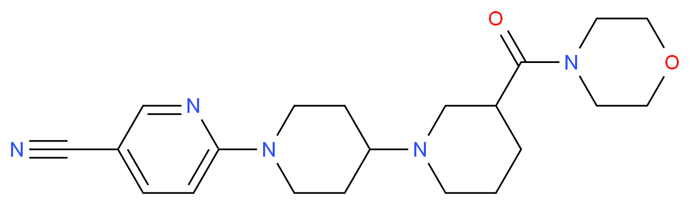 6-[3-(morpholin-4-ylcarbonyl)-1,4'-bipiperidin-1'-yl]nicotinonitrile_Molecular_structure_CAS_)