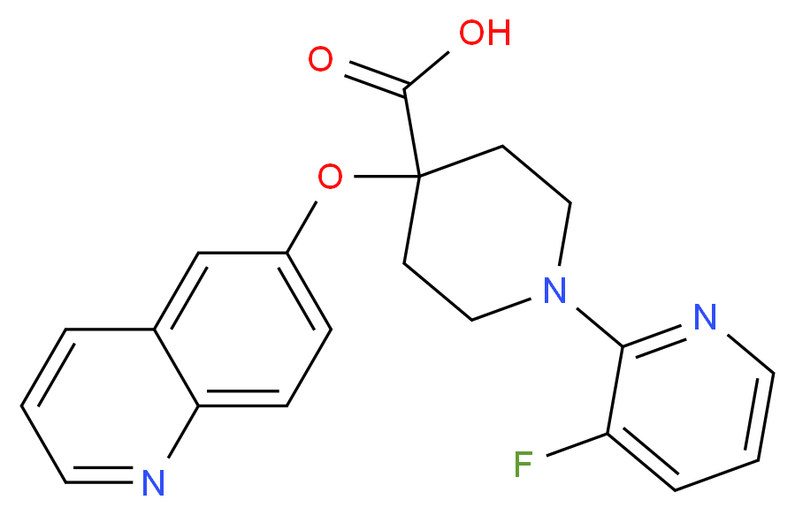 1-(3-fluoropyridin-2-yl)-4-(quinolin-6-yloxy)piperidine-4-carboxylic acid_Molecular_structure_CAS_)