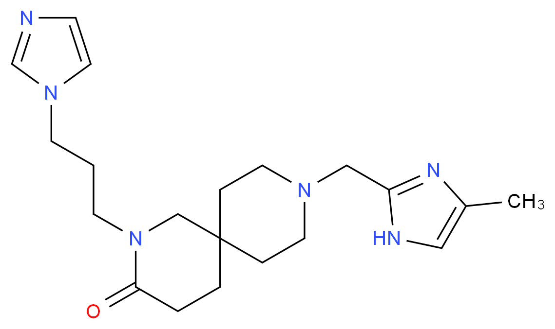 2-[3-(1H-imidazol-1-yl)propyl]-9-[(4-methyl-1H-imidazol-2-yl)methyl]-2,9-diazaspiro[5.5]undecan-3-one_Molecular_structure_CAS_)