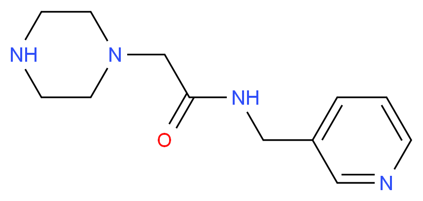2-(piperazin-1-yl)-N-(pyridin-3-ylmethyl)acetamide_Molecular_structure_CAS_)