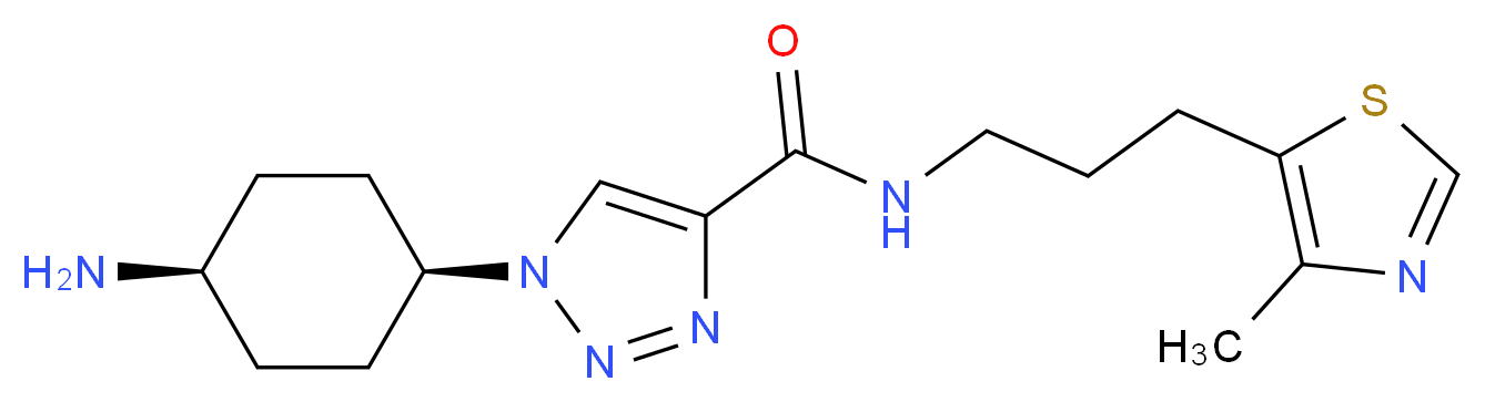 1-(cis-4-aminocyclohexyl)-N-[3-(4-methyl-1,3-thiazol-5-yl)propyl]-1H-1,2,3-triazole-4-carboxamide_Molecular_structure_CAS_)