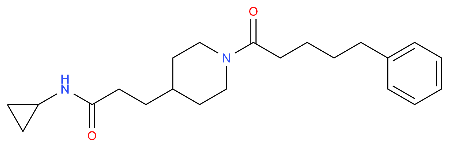 N-cyclopropyl-3-[1-(5-phenylpentanoyl)-4-piperidinyl]propanamide_Molecular_structure_CAS_)