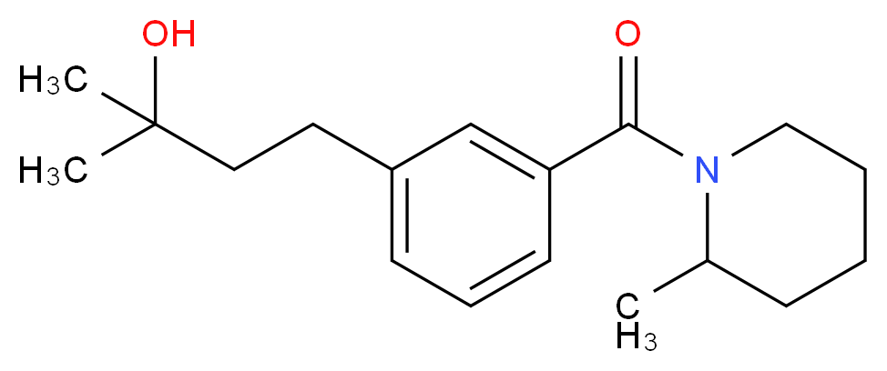 2-methyl-4-{3-[(2-methyl-1-piperidinyl)carbonyl]phenyl}-2-butanol_Molecular_structure_CAS_)