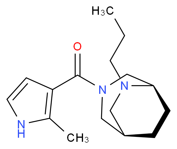 (1R*,5R*)-3-[(2-methyl-1H-pyrrol-3-yl)carbonyl]-6-propyl-3,6-diazabicyclo[3.2.2]nonane_Molecular_structure_CAS_)