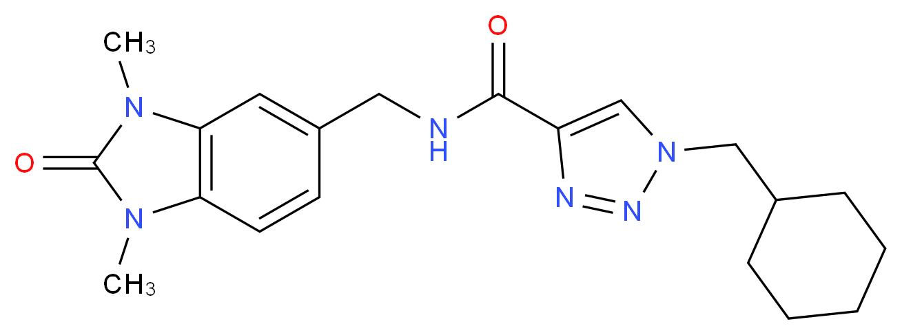 1-(cyclohexylmethyl)-N-[(1,3-dimethyl-2-oxo-2,3-dihydro-1H-benzimidazol-5-yl)methyl]-1H-1,2,3-triazole-4-carboxamide_Molecular_structure_CAS_)