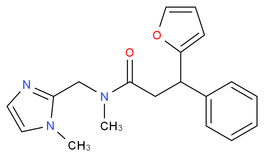 3-(2-furyl)-N-methyl-N-[(1-methyl-1H-imidazol-2-yl)methyl]-3-phenylpropanamide_Molecular_structure_CAS_)