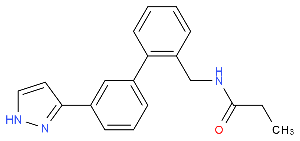 N-{[3'-(1H-pyrazol-3-yl)-2-biphenylyl]methyl}propanamide_Molecular_structure_CAS_)