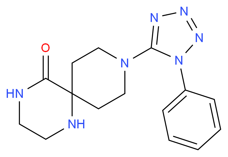 9-(1-phenyl-1H-tetrazol-5-yl)-1,4,9-triazaspiro[5.5]undecan-5-one_Molecular_structure_CAS_)