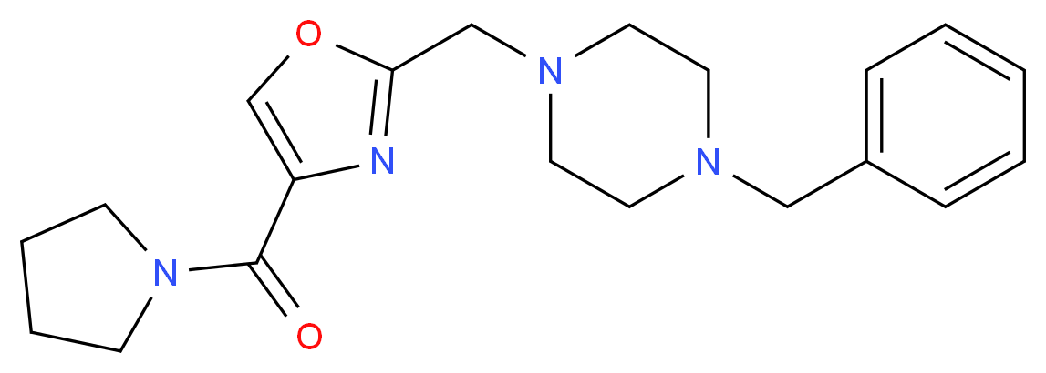 1-benzyl-4-{[4-(1-pyrrolidinylcarbonyl)-1,3-oxazol-2-yl]methyl}piperazine_Molecular_structure_CAS_)