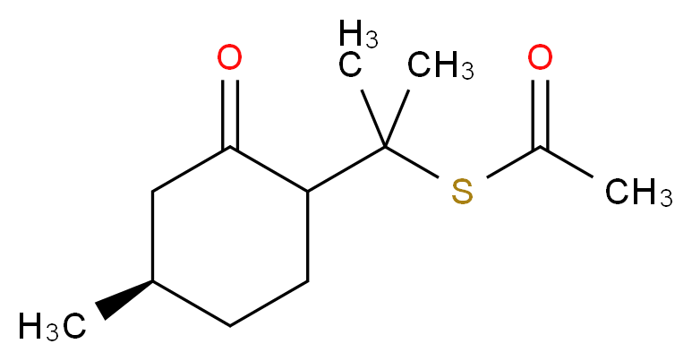p-Mentha-8-thiol-3-one acetate, cis + trans_Molecular_structure_CAS_63299-27-4)