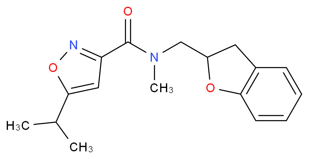 N-(2,3-dihydro-1-benzofuran-2-ylmethyl)-5-isopropyl-N-methylisoxazole-3-carboxamide_Molecular_structure_CAS_)