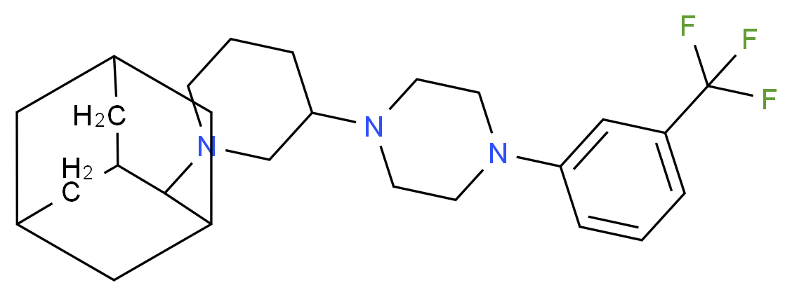 1-[1-(2-adamantyl)-3-piperidinyl]-4-[3-(trifluoromethyl)phenyl]piperazine_Molecular_structure_CAS_)