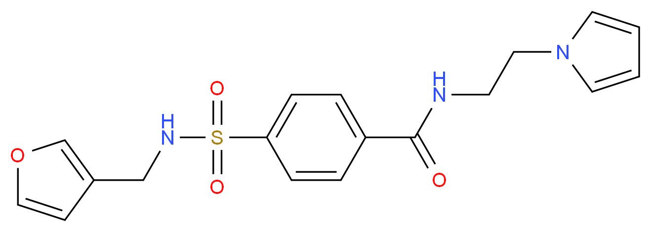 4-{[(3-furylmethyl)amino]sulfonyl}-N-[2-(1H-pyrrol-1-yl)ethyl]benzamide_Molecular_structure_CAS_)