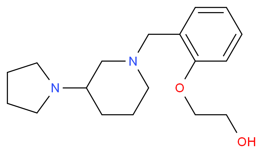 2-(2-{[3-(1-pyrrolidinyl)-1-piperidinyl]methyl}phenoxy)ethanol_Molecular_structure_CAS_)