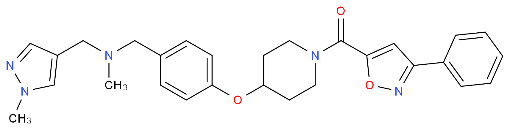 N-methyl-1-(1-methyl-1H-pyrazol-4-yl)-N-[4-({1-[(3-phenyl-5-isoxazolyl)carbonyl]-4-piperidinyl}oxy)benzyl]methanamine_Molecular_structure_CAS_)