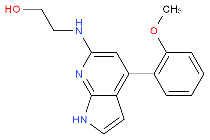 2-{[4-(2-methoxyphenyl)-1H-pyrrolo[2,3-b]pyridin-6-yl]amino}ethanol_Molecular_structure_CAS_)