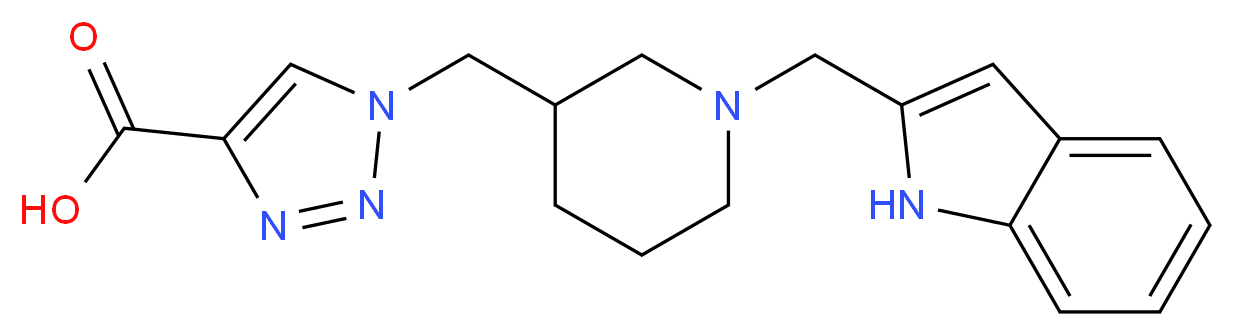 1-{[1-(1H-indol-2-ylmethyl)piperidin-3-yl]methyl}-1H-1,2,3-triazole-4-carboxylic acid_Molecular_structure_CAS_)