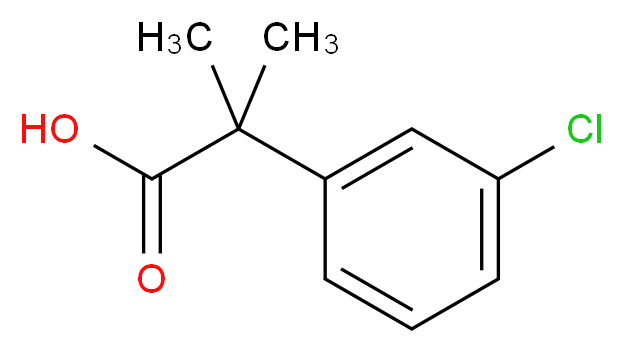 2-(3-Chlorophenyl)-2-methylpropanoic acid_Molecular_structure_CAS_64798-35-2)