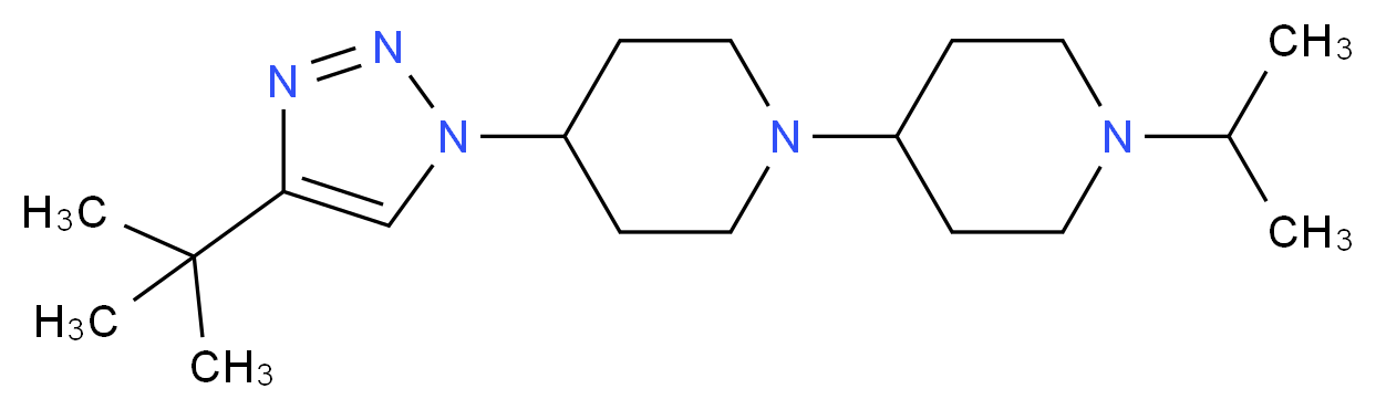 4-(4-tert-butyl-1H-1,2,3-triazol-1-yl)-1'-isopropyl-1,4'-bipiperidine_Molecular_structure_CAS_)