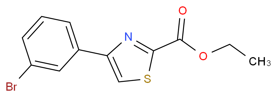 Ethyl 4-(3-bromophenyl)-1,3-thiazole-2-carboxylate_Molecular_structure_CAS_)