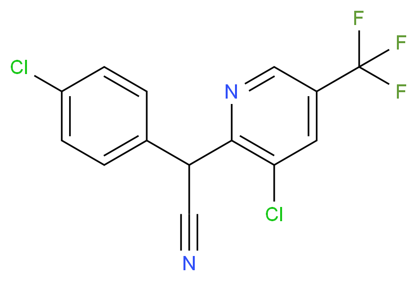 2-(4-Chlorophenyl)-2-[3-chloro-5-(trifluoromethyl) -2-pyridinyl]acetonitrile_Molecular_structure_CAS_)