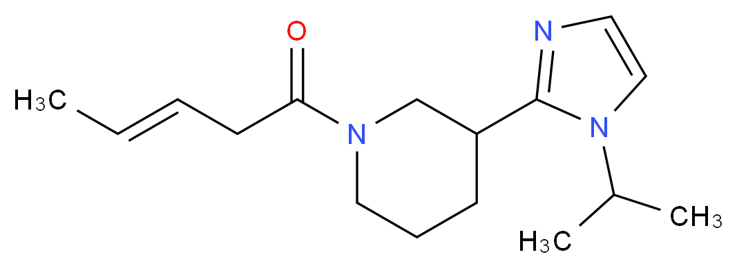 3-(1-isopropyl-1H-imidazol-2-yl)-1-[(3E)-3-pentenoyl]piperidine_Molecular_structure_CAS_)