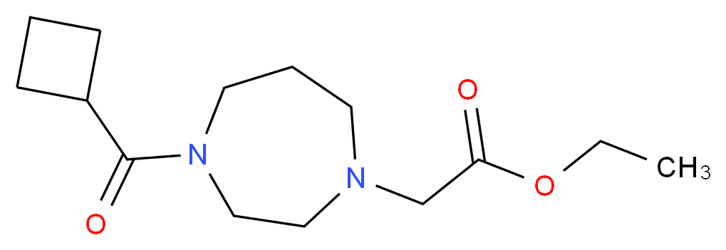 ethyl [4-(cyclobutylcarbonyl)-1,4-diazepan-1-yl]acetate_Molecular_structure_CAS_)