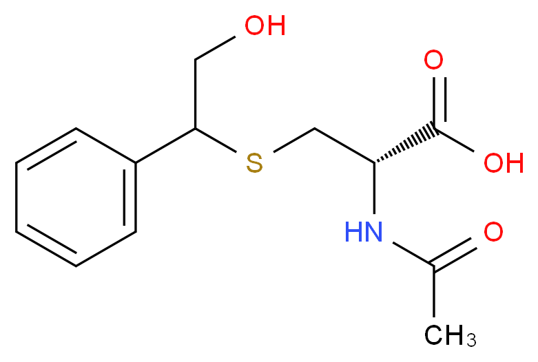 N-Acetyl-S-(2-hydroxy-1-phenylethyl)-L-cysteine +N-Acetyl-S-(2-hydroxy-2-phenylethyl)-L-cysteine (Mixture)_Molecular_structure_CAS_69278-53-1+14510-10-2)
