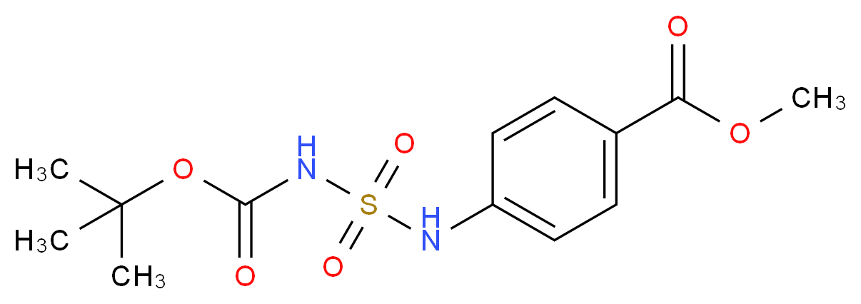 2,2-Dioxo-3-[4-(methoxycarbonyl)phenyl]diazathiane, N1-BOC protected_Molecular_structure_CAS_)