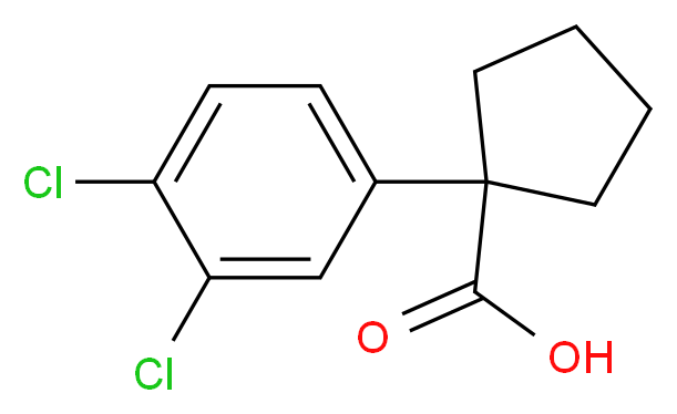 1-(3,4-dichlorophenyl)cyclopentanecarboxylic acid_Molecular_structure_CAS_437650-06-1)