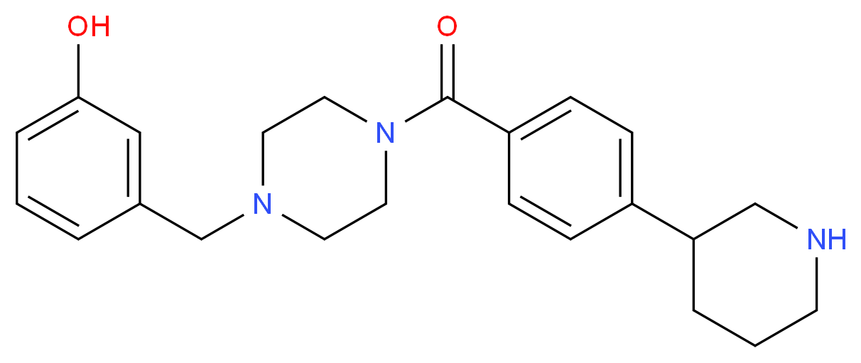3-{[4-(4-piperidin-3-ylbenzoyl)piperazin-1-yl]methyl}phenol_Molecular_structure_CAS_)