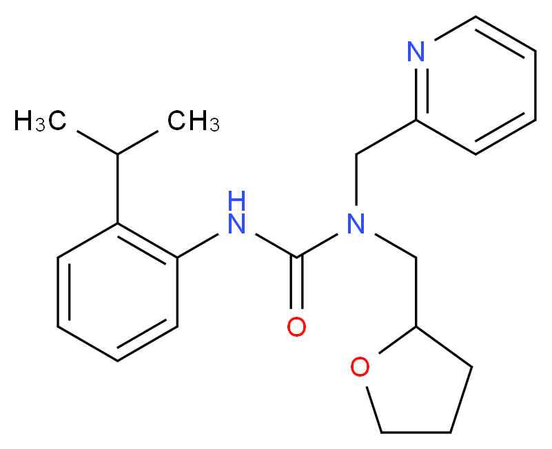 N'-(2-isopropylphenyl)-N-(pyridin-2-ylmethyl)-N-(tetrahydrofuran-2-ylmethyl)urea_Molecular_structure_CAS_)