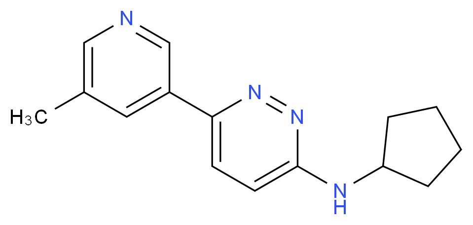 N-cyclopentyl-6-(5-methylpyridin-3-yl)pyridazin-3-amine_Molecular_structure_CAS_)