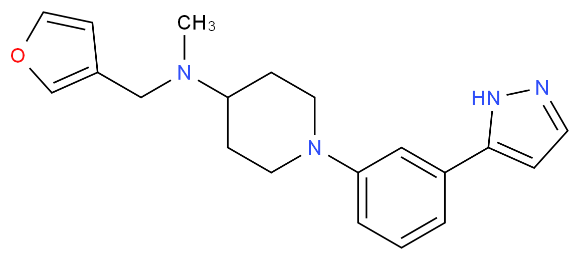N-(3-furylmethyl)-N-methyl-1-[3-(1H-pyrazol-5-yl)phenyl]-4-piperidinamine_Molecular_structure_CAS_)