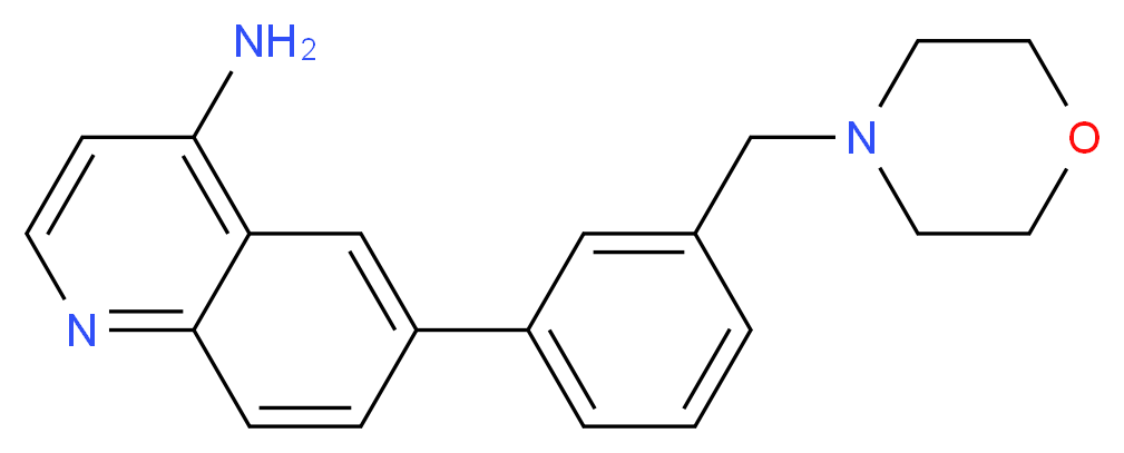 6-[3-(morpholin-4-ylmethyl)phenyl]quinolin-4-amine_Molecular_structure_CAS_)
