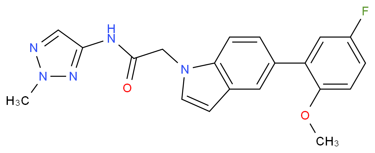 2-[5-(5-fluoro-2-methoxyphenyl)-1H-indol-1-yl]-N-(2-methyl-2H-1,2,3-triazol-4-yl)acetamide_Molecular_structure_CAS_)