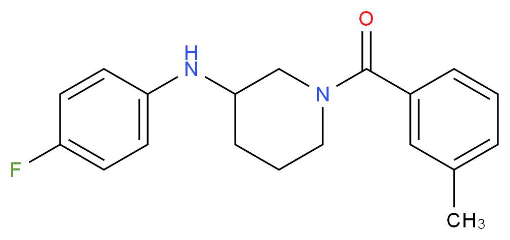 N-(4-fluorophenyl)-1-(3-methylbenzoyl)-3-piperidinamine_Molecular_structure_CAS_)