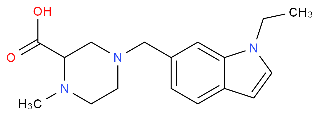 4-[(1-ethyl-1H-indol-6-yl)methyl]-1-methylpiperazine-2-carboxylic acid_Molecular_structure_CAS_)
