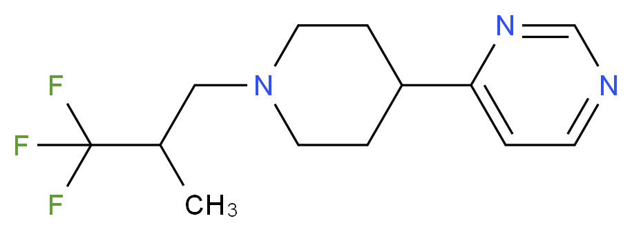 4-[1-(3,3,3-trifluoro-2-methylpropyl)piperidin-4-yl]pyrimidine_Molecular_structure_CAS_)