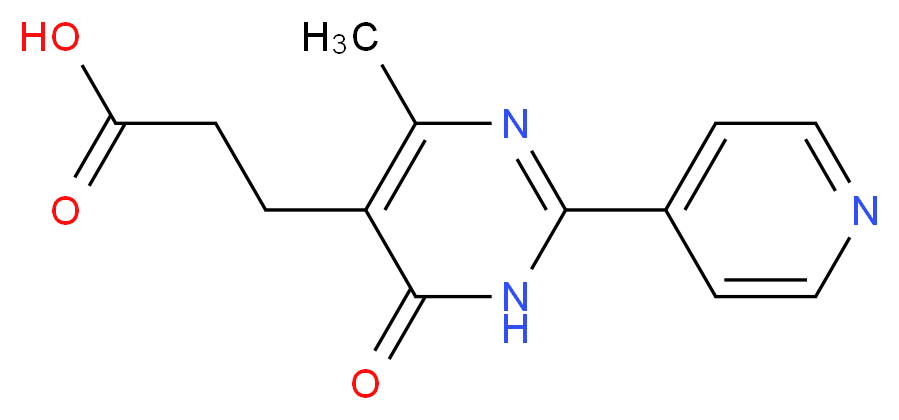 3-[4-methyl-6-oxo-2-(pyridin-4-yl)-1,6-dihydropyrimidin-5-yl]propanoic acid_Molecular_structure_CAS_)
