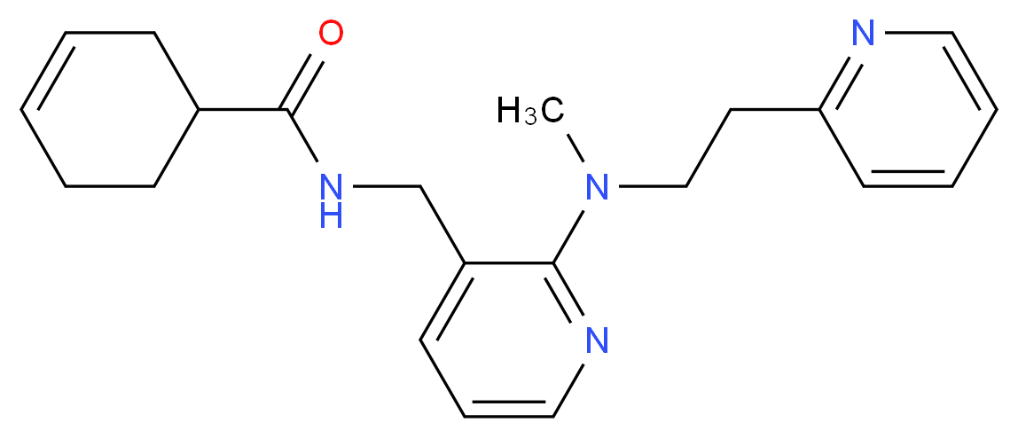 N-[(2-{methyl[2-(2-pyridinyl)ethyl]amino}-3-pyridinyl)methyl]-3-cyclohexene-1-carboxamide_Molecular_structure_CAS_)
