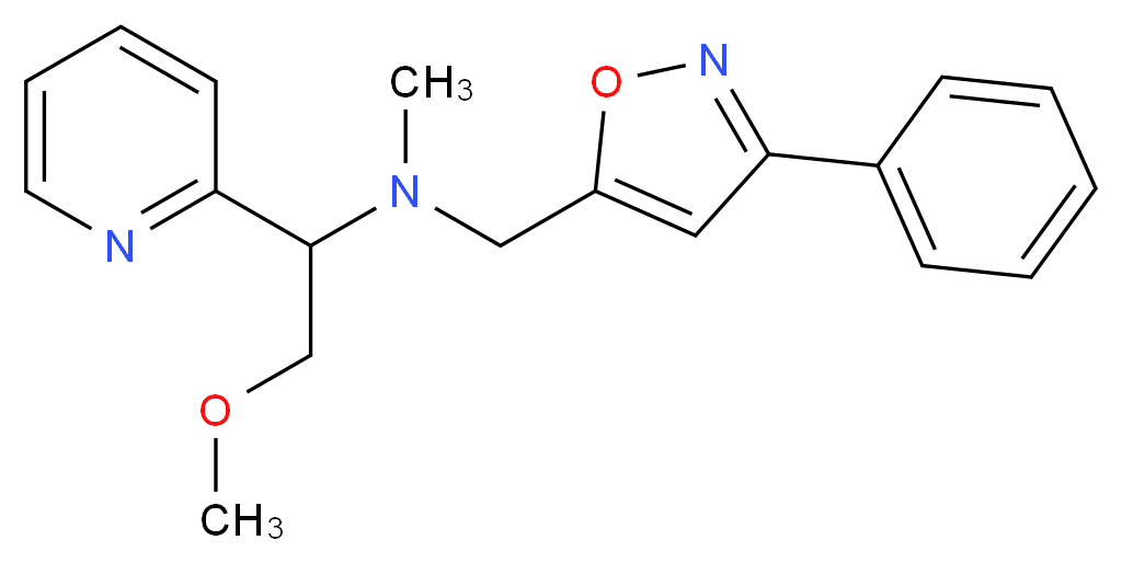 (2-methoxy-1-pyridin-2-ylethyl)methyl[(3-phenylisoxazol-5-yl)methyl]amine_Molecular_structure_CAS_)