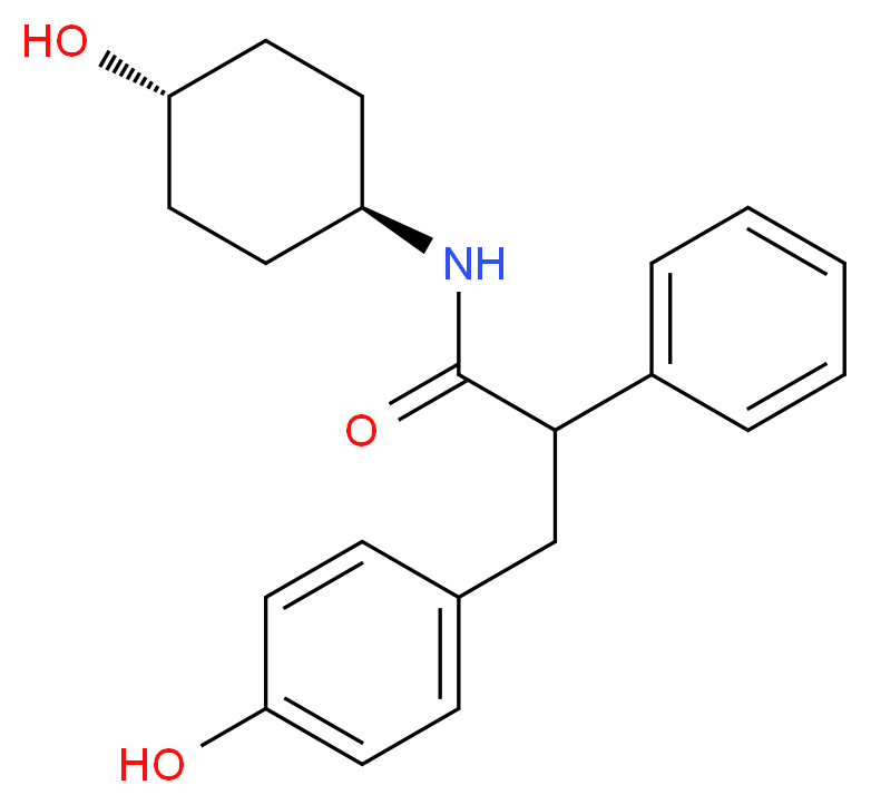 N-(trans-4-hydroxycyclohexyl)-3-(4-hydroxyphenyl)-2-phenylpropanamide_Molecular_structure_CAS_)