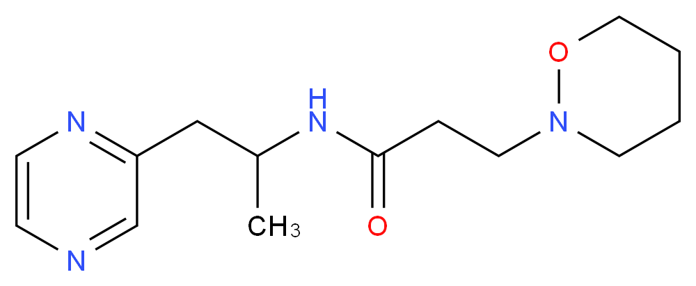 N-(1-methyl-2-pyrazin-2-ylethyl)-3-(1,2-oxazinan-2-yl)propanamide_Molecular_structure_CAS_)