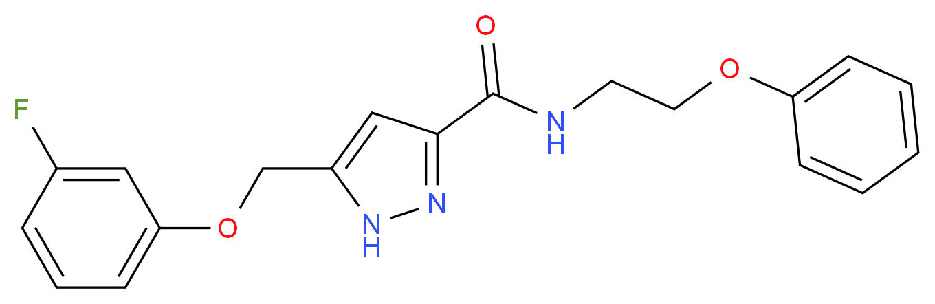 5-[(3-fluorophenoxy)methyl]-N-(2-phenoxyethyl)-1H-pyrazole-3-carboxamide_Molecular_structure_CAS_)