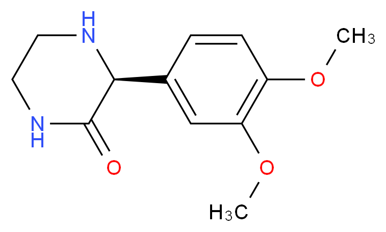 (S)-3-(3,4-DIMETHOXY-PHENYL)-PIPERAZIN-2-ONE_Molecular_structure_CAS_)