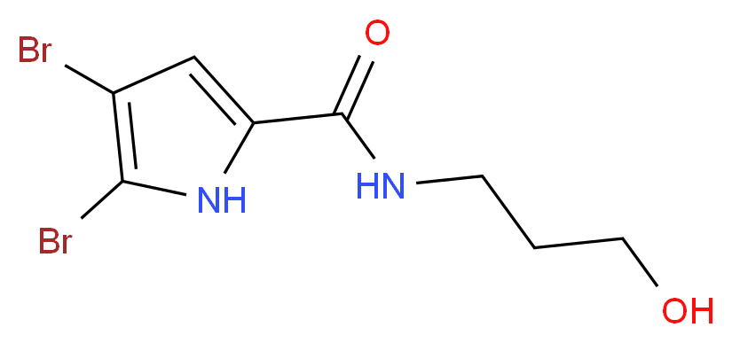 4,5-Dibromo-N-(3-hydroxypropyl)-1H-pyrrole-2-carboxamide_Molecular_structure_CAS_)