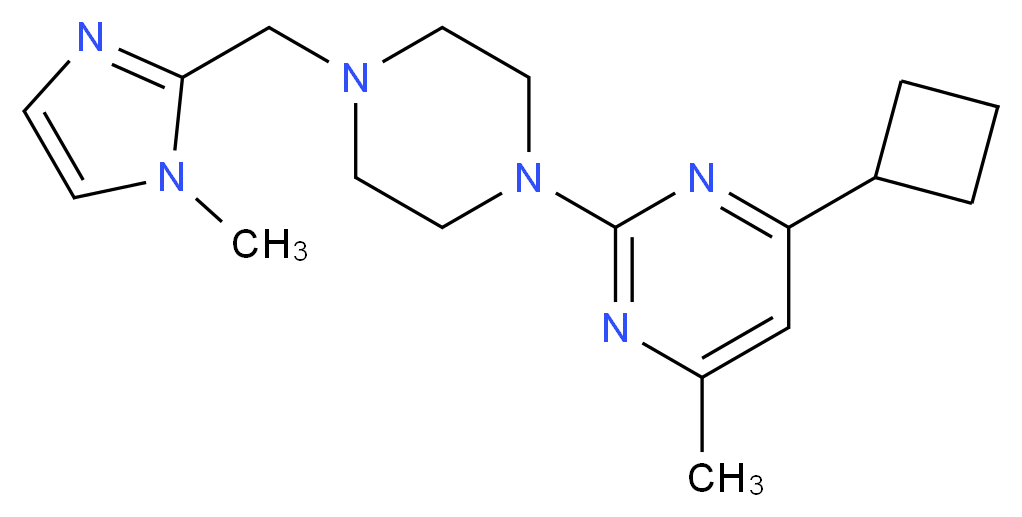 4-cyclobutyl-6-methyl-2-{4-[(1-methyl-1H-imidazol-2-yl)methyl]piperazin-1-yl}pyrimidine_Molecular_structure_CAS_)
