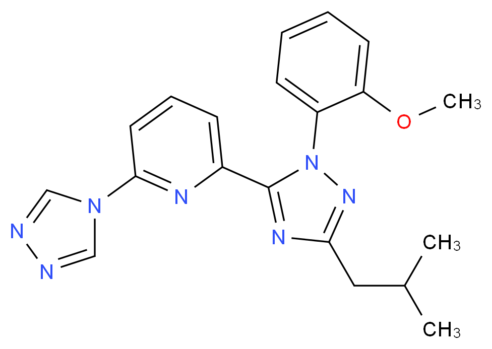 2-[3-isobutyl-1-(2-methoxyphenyl)-1H-1,2,4-triazol-5-yl]-6-(4H-1,2,4-triazol-4-yl)pyridine_Molecular_structure_CAS_)