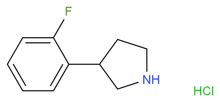 3-(2-Fluorophenyl)pyrrolidine hydrochloride_Molecular_structure_CAS_)